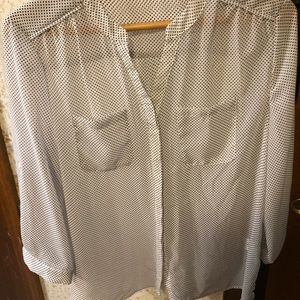 Sheer polka dot blouse
